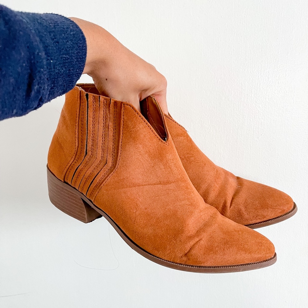 Tan ankle boots